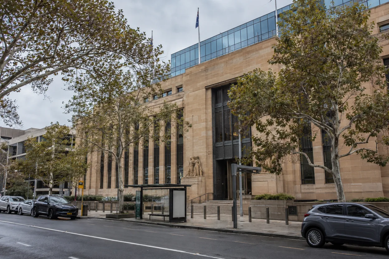 A state or federal government office building seen from the street, the kind of building a department or agency runs